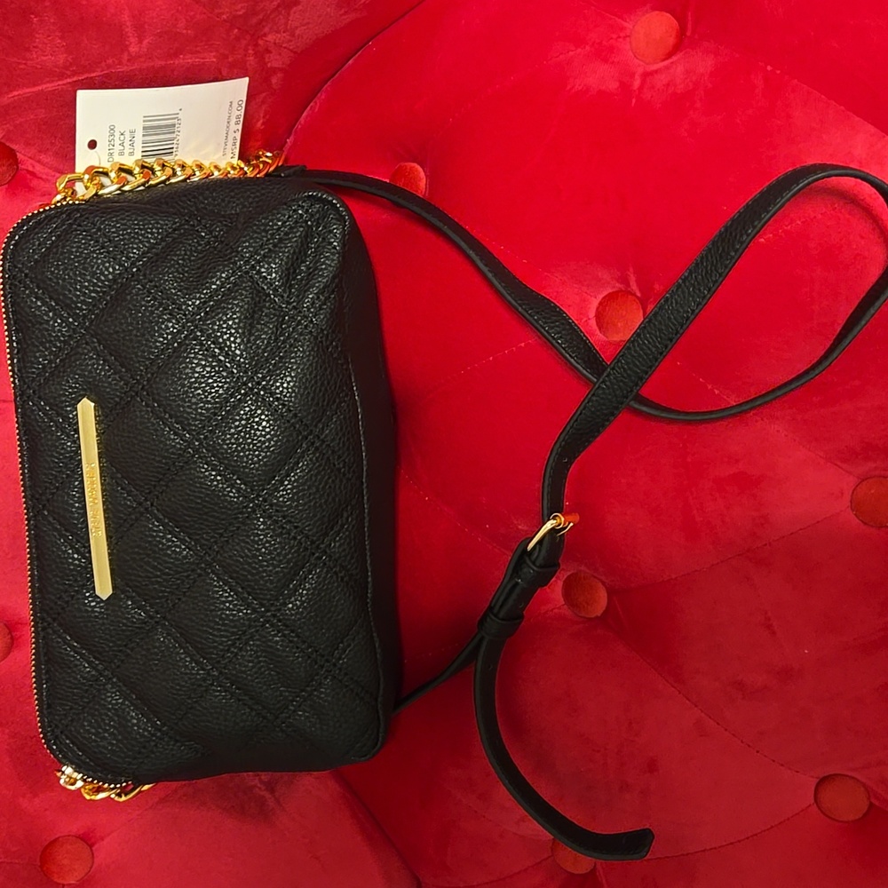 Steve MADDEN Black Quilted Crossbody Bag
